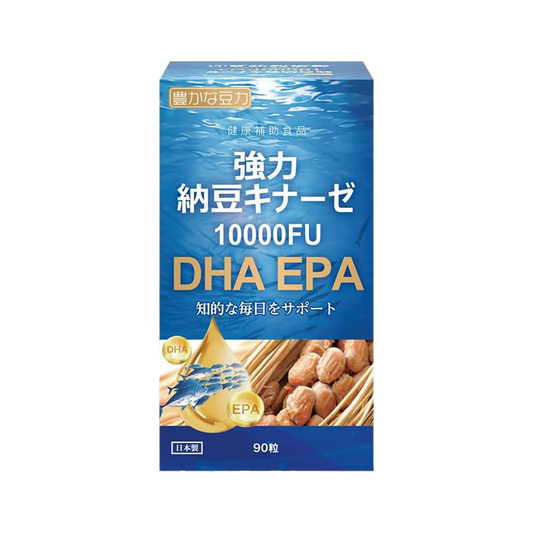 豊かな豆力 強力納豆激酶10000FU+DHA・EPA-90粒