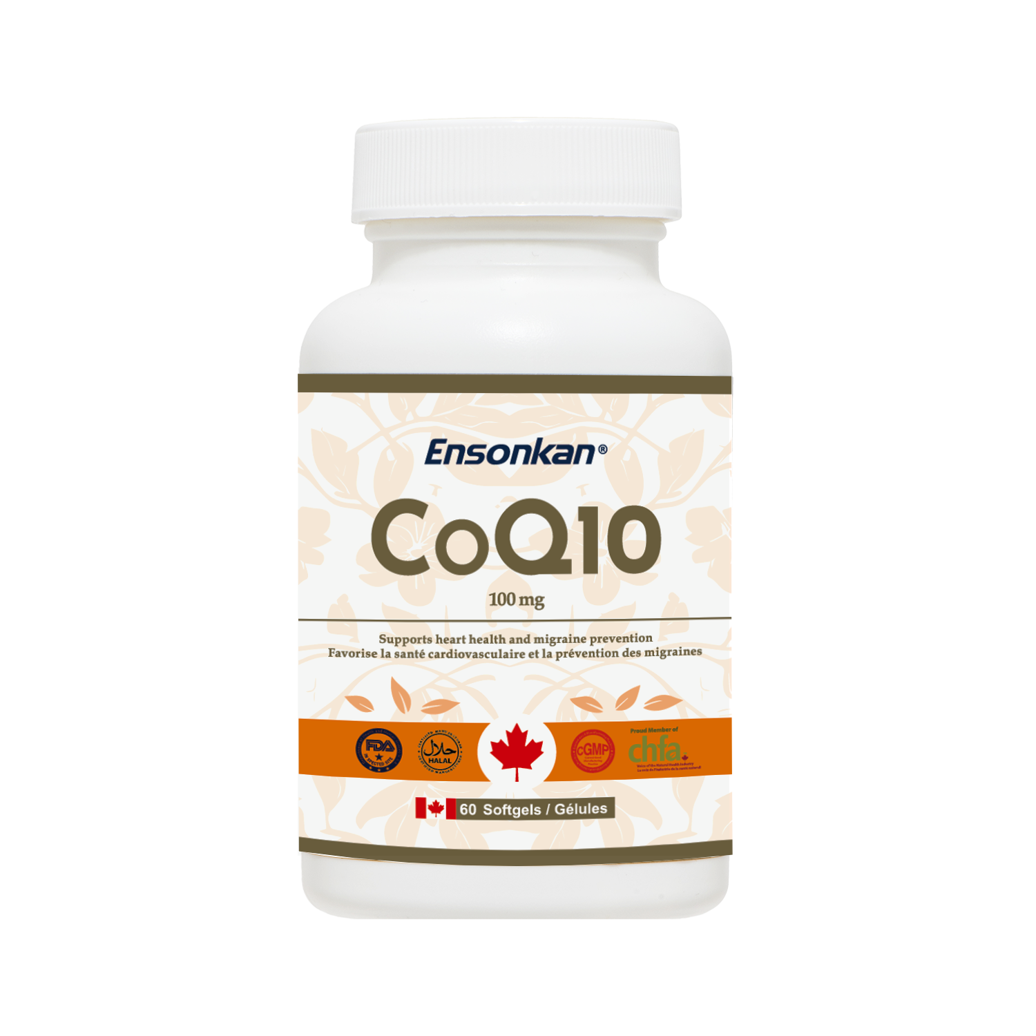 Ensonkan Co-Q10- 60 Softgels-安迅康 輔酶Q10-60粒