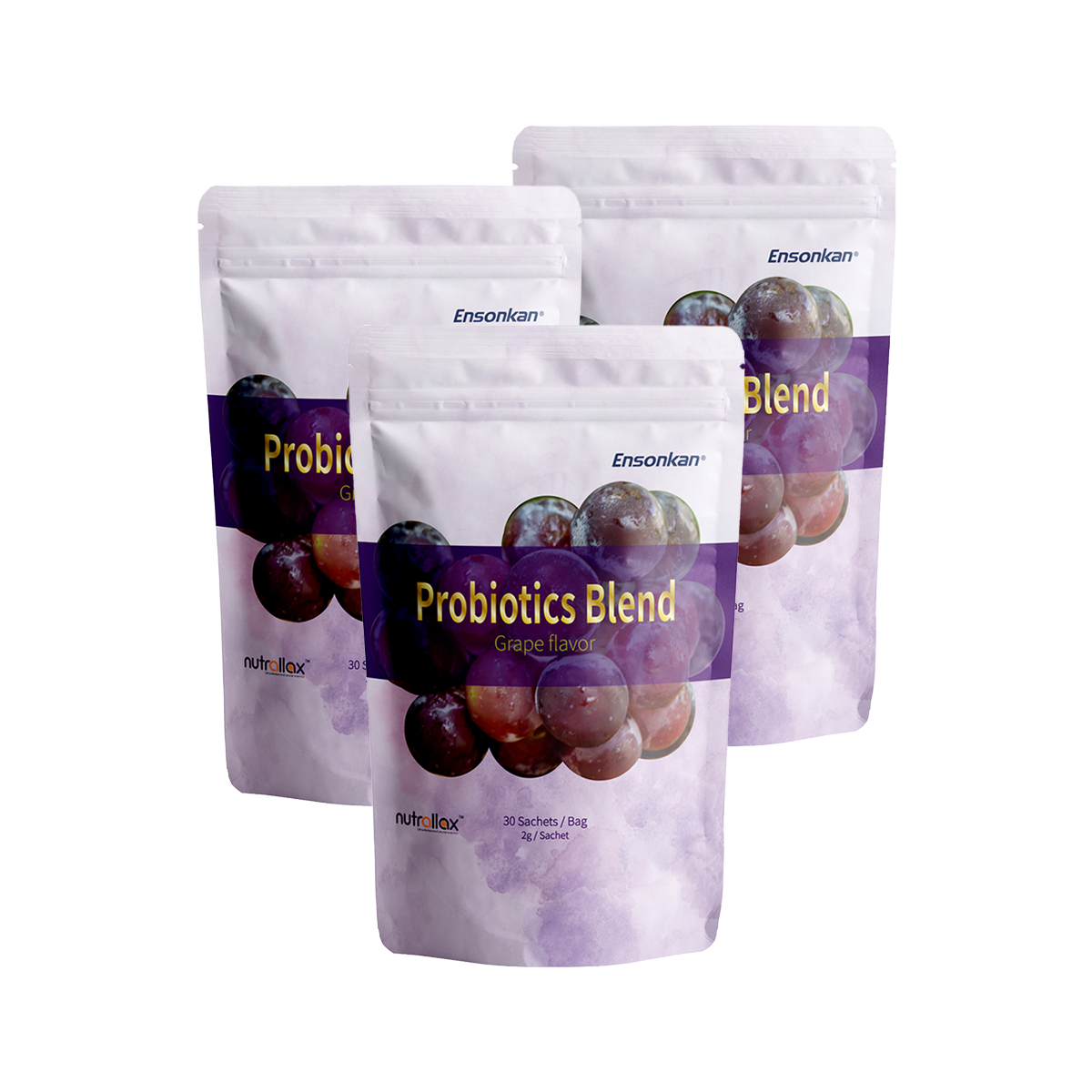 Ensonkan Probiotics Blend (Grape Flavor) 複合益生菌粉劑 (葡萄味) - 30條/包 【3包裝】 Exp: 2025/03/19