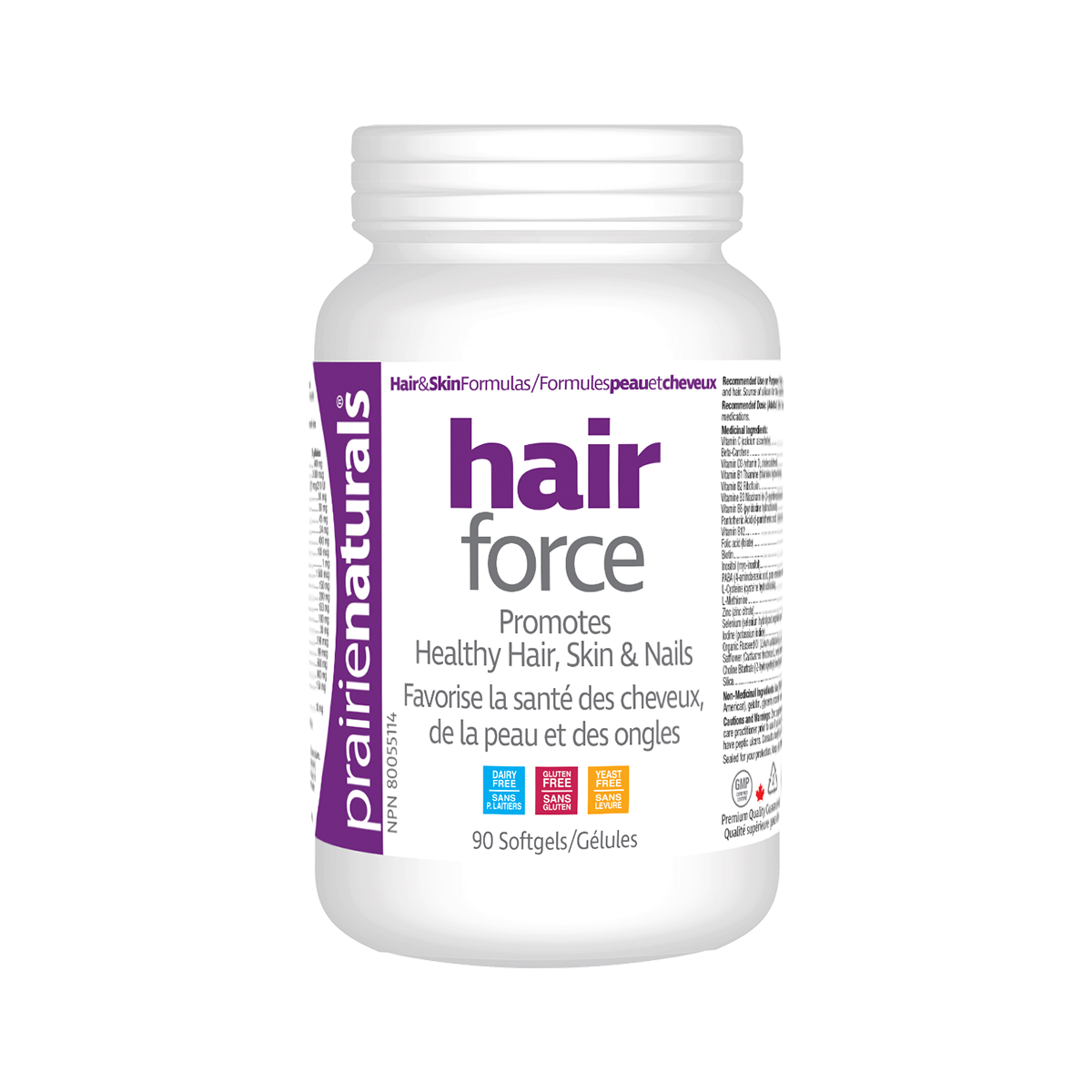 Prairie Naturals Hair-Force 髮勁配方 90粒 補充頭髮營養,強效防脫髮,刺激頭髮生長