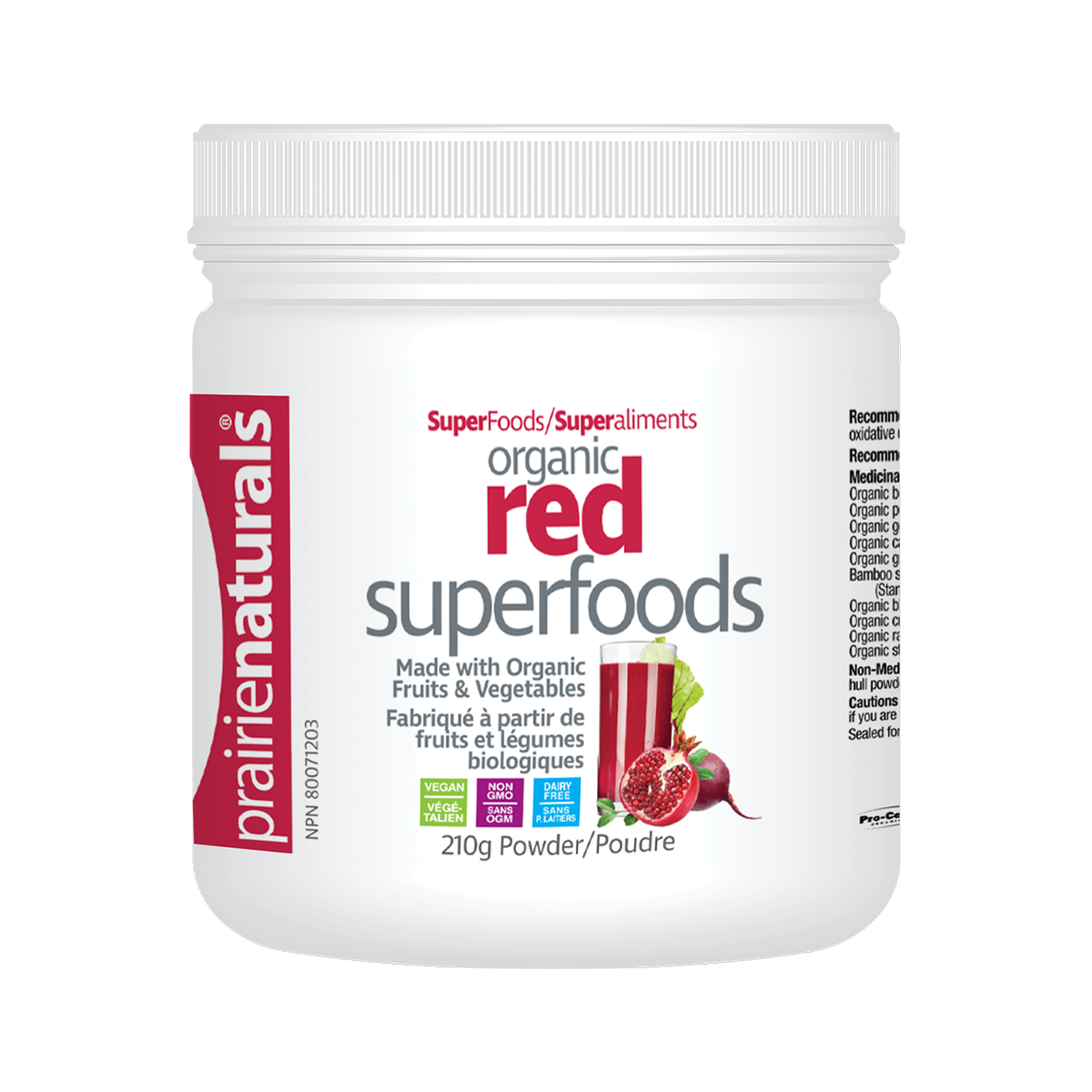 Prairie Naturals Organic Red Superfoods 有機紅色超級食物粉 210g (Exp: 2026/04)