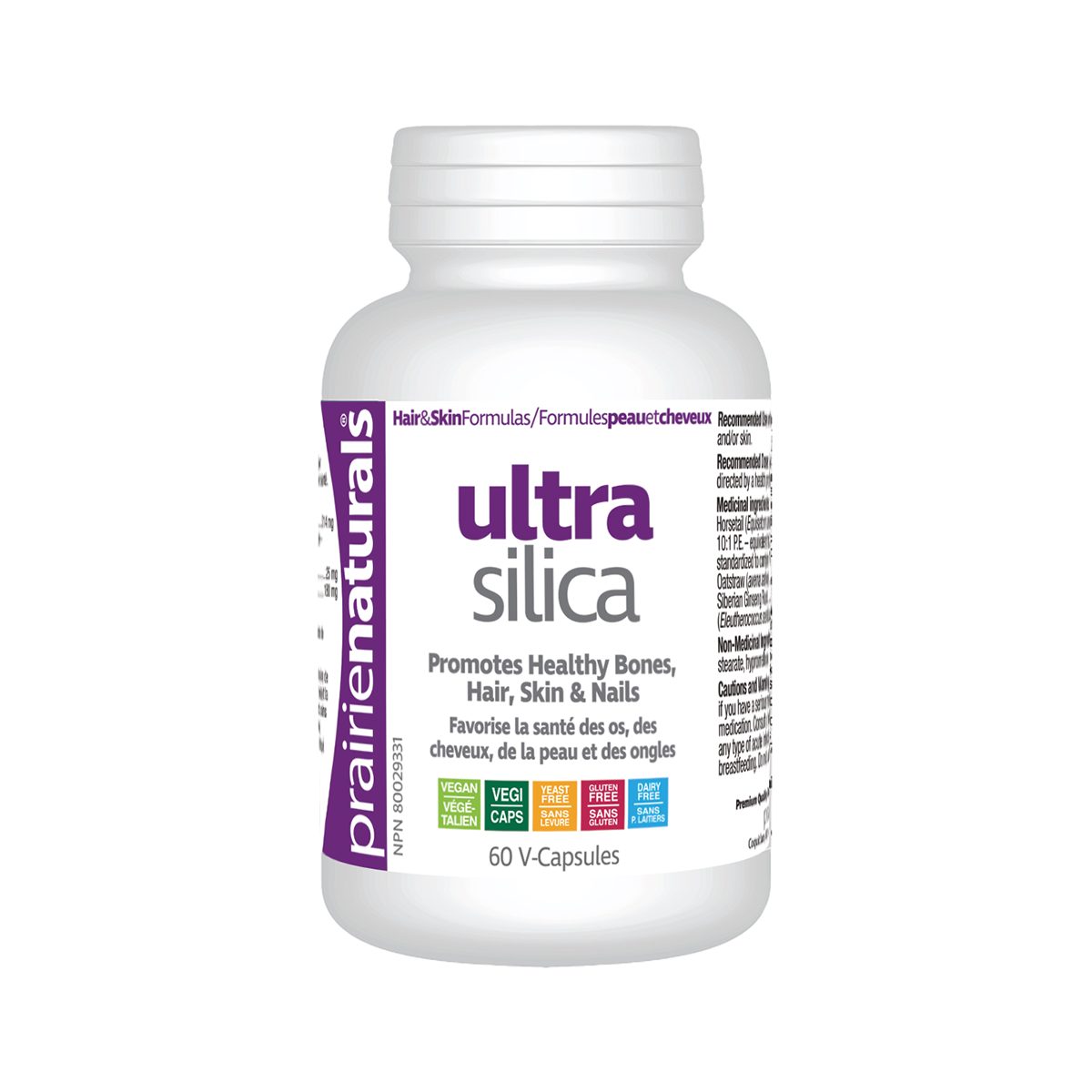 Prairie Naturals Ultra silica Vegetal Silica 馬尾草精華 60粒 強健髮質及骨骼，美膚美甲