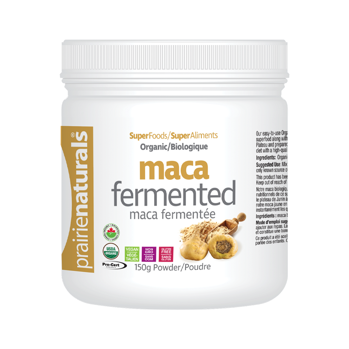 限時優惠-Prairie Naturals Fermented Organic Maca Wholefood Powder 有機發酵瑪卡粉 150g (提高男性能力活力,緩解女性更年期的症狀)