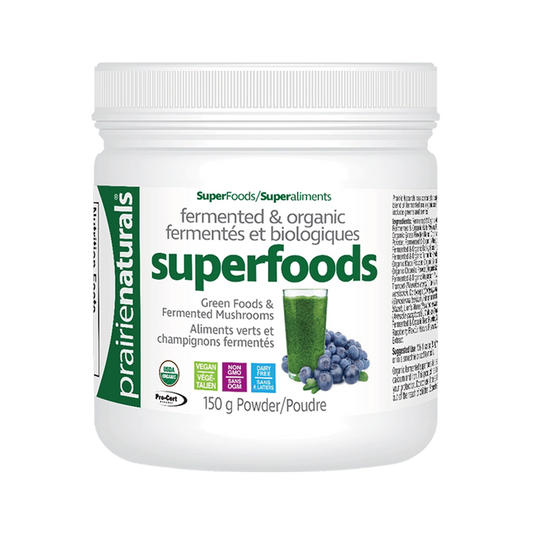 Prairie Naturals Fermented Organic SuperFoods & Mushroom Complex 有機發酵綠色超級食物粉 150g （Exp: 09/2025)