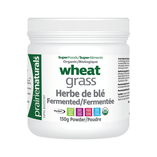 Prairie Naturals Fermented Organic Wheat Grass 有機發酵小麥草粉 150g Exp: 2025/10 (促進健康的益生元，清理腸道，平衡身體酸鹼值）