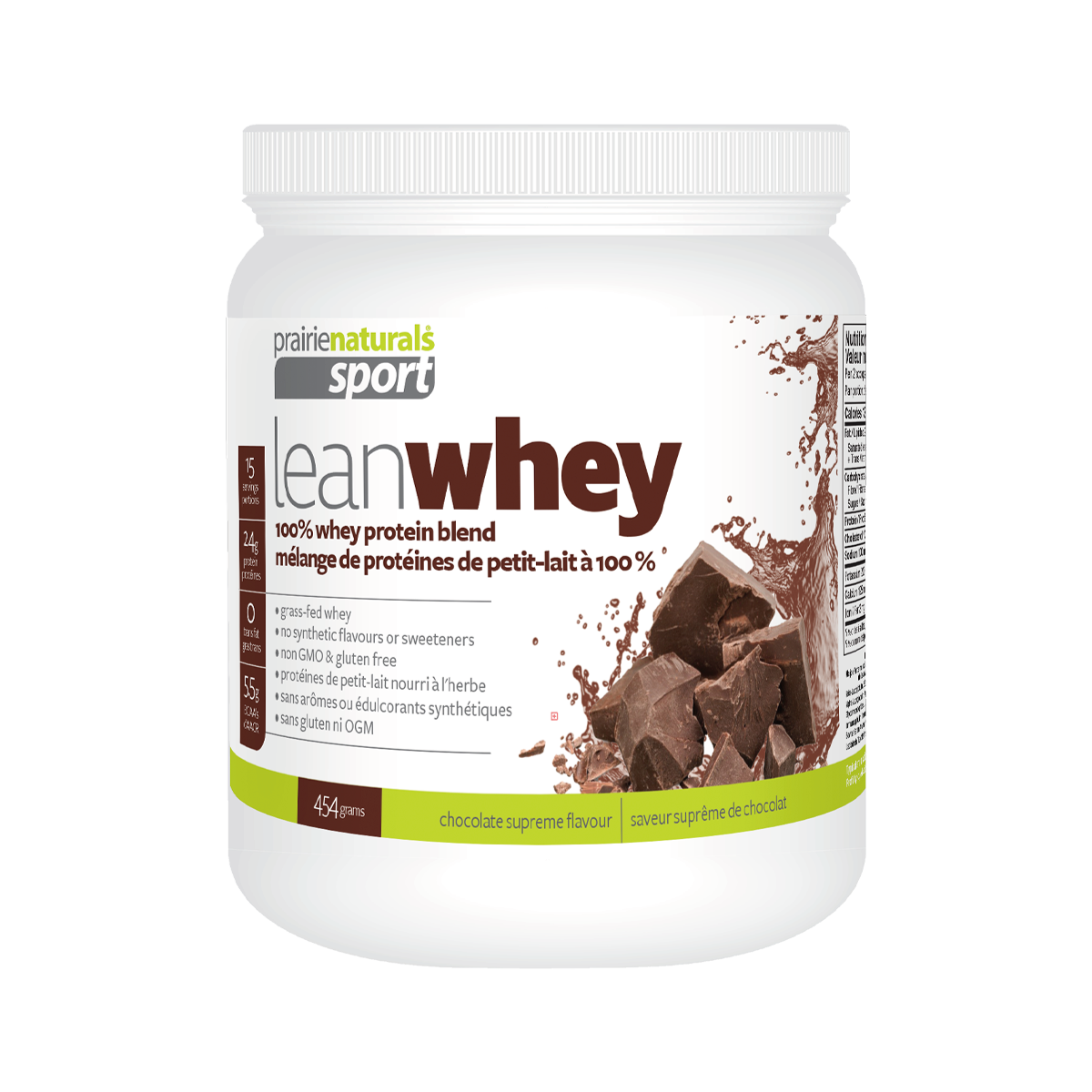 Prairie Naturals Lean Whey Protein Chocolate Supreme 乳清蛋白粉(朱古力味)454g